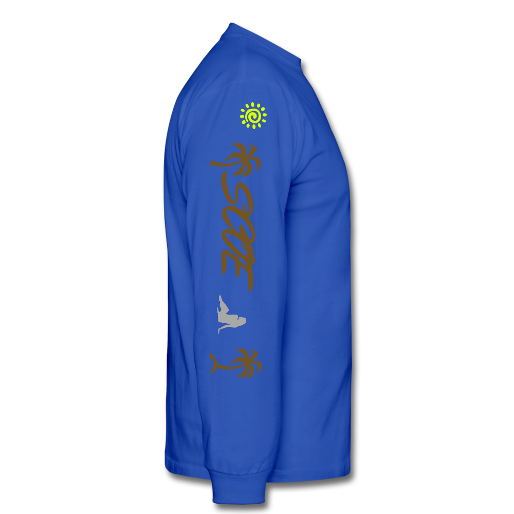 S.C.O.E Bear Spiritually Wealthy Long Sleeve - royal blue