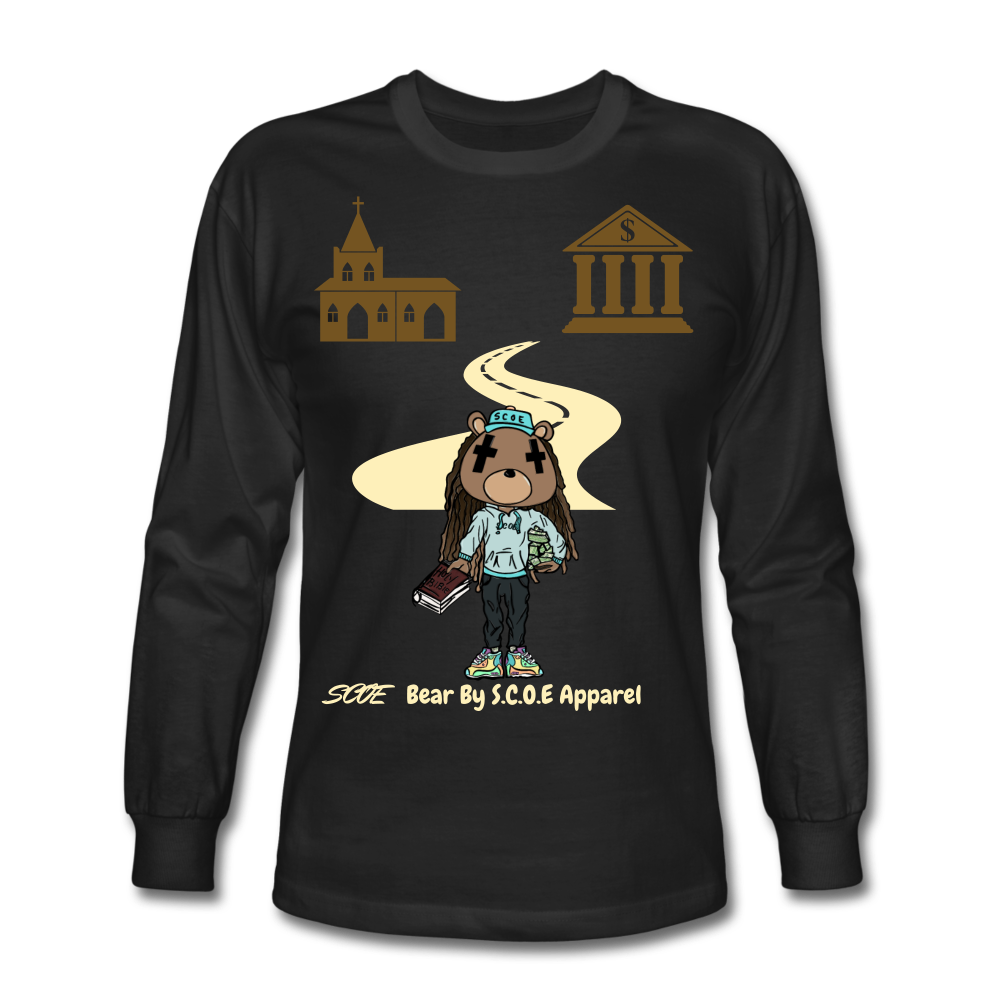 S.C.O.E Bear Spiritually Wealthy Long Sleeve - black