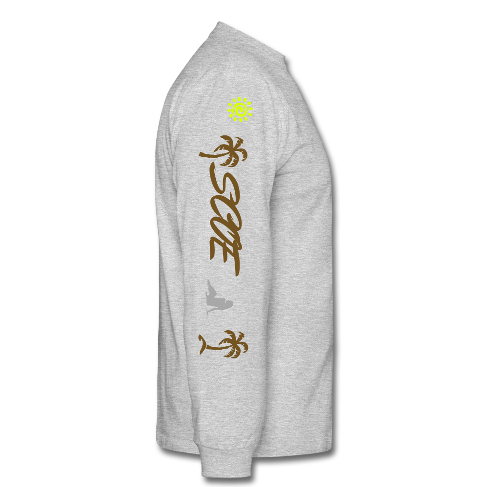 S.C.O.E Bear Spiritually Wealthy Long Sleeve - heather gray