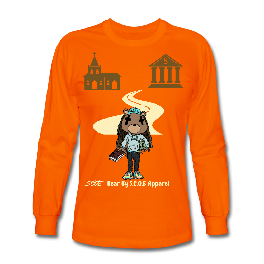 S.C.O.E Bear Spiritually Wealthy Long Sleeve - orange
