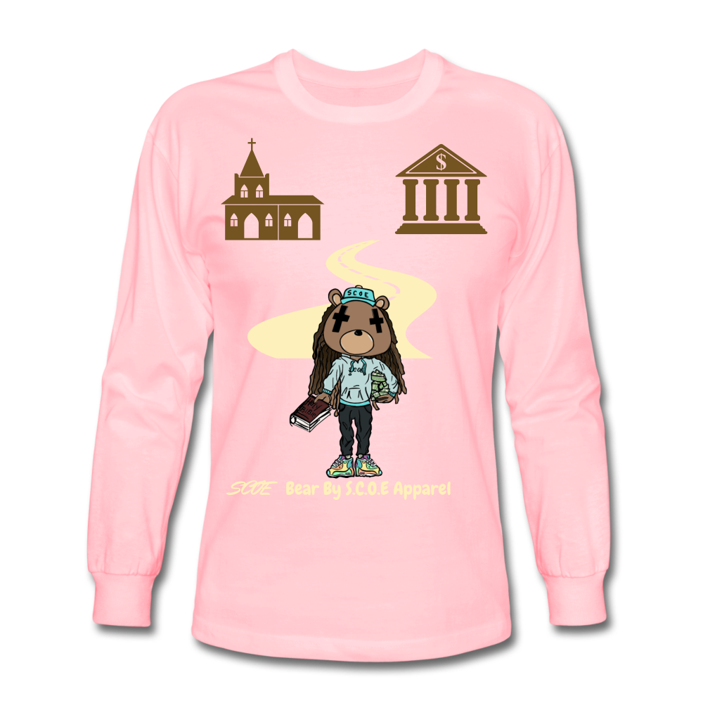 S.C.O.E Bear Spiritually Wealthy Long Sleeve - pink