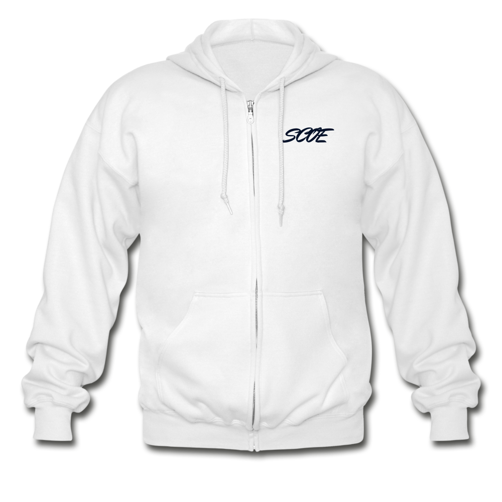 S.C.O.E Bear Money Zip Hoodie - white