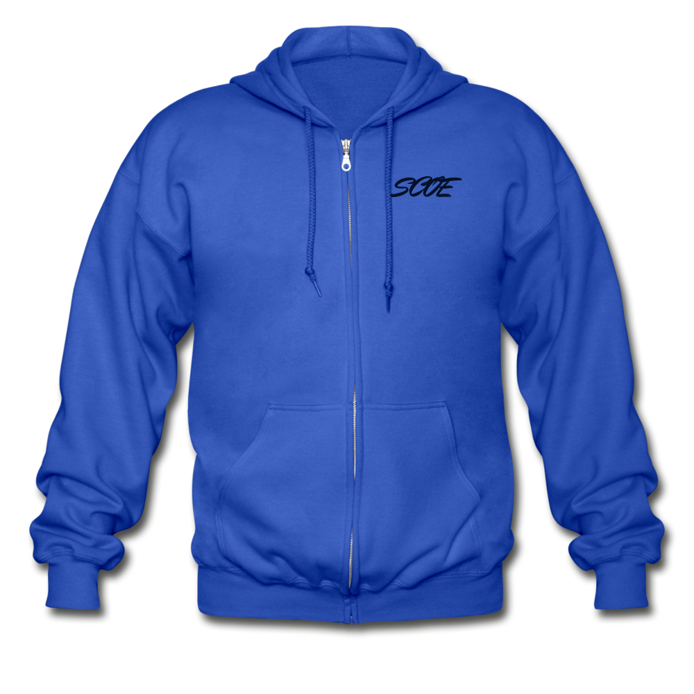 S.C.O.E Bear Money Zip Hoodie - royal blue