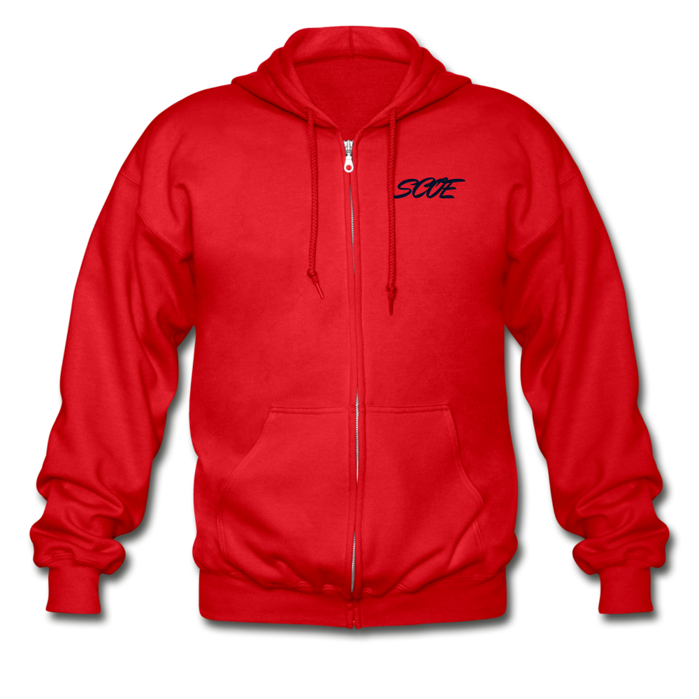 S.C.O.E Bear Money Zip Hoodie - red