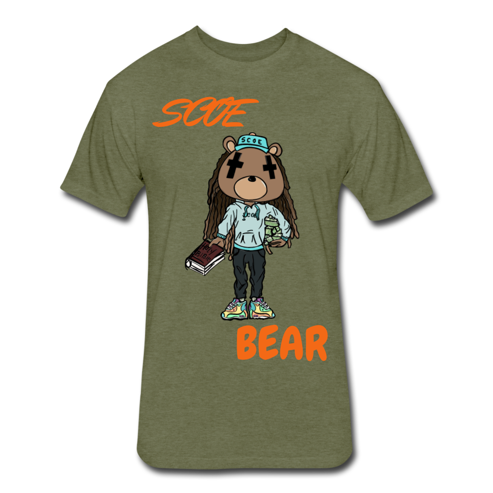 S.C.O.E Bear $ T-Shirt - heather military green