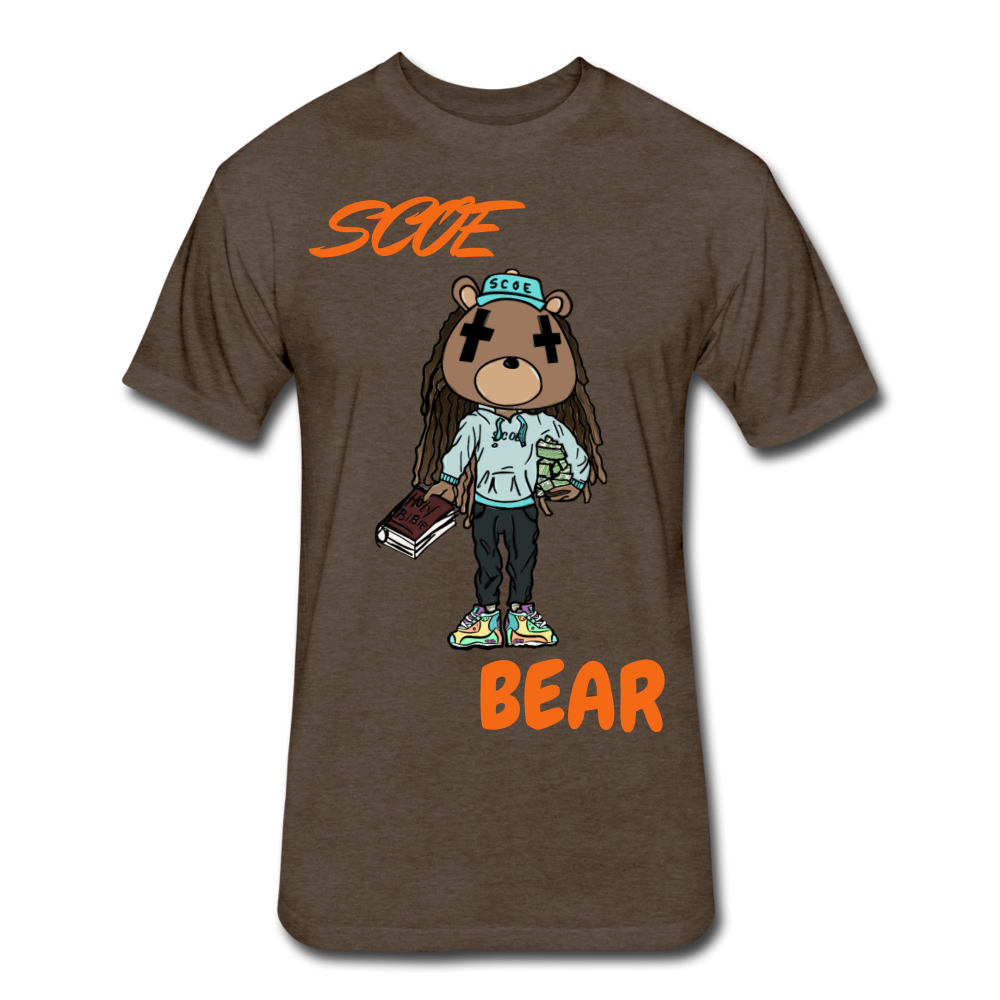 S.C.O.E Bear $ T-Shirt - heather espresso