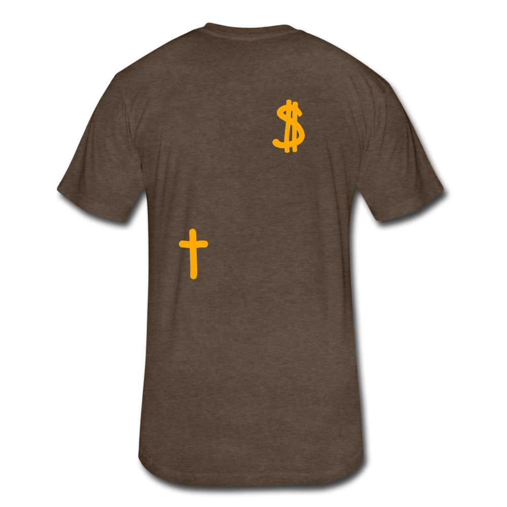 S.C.O.E Bear $ T-Shirt - heather espresso