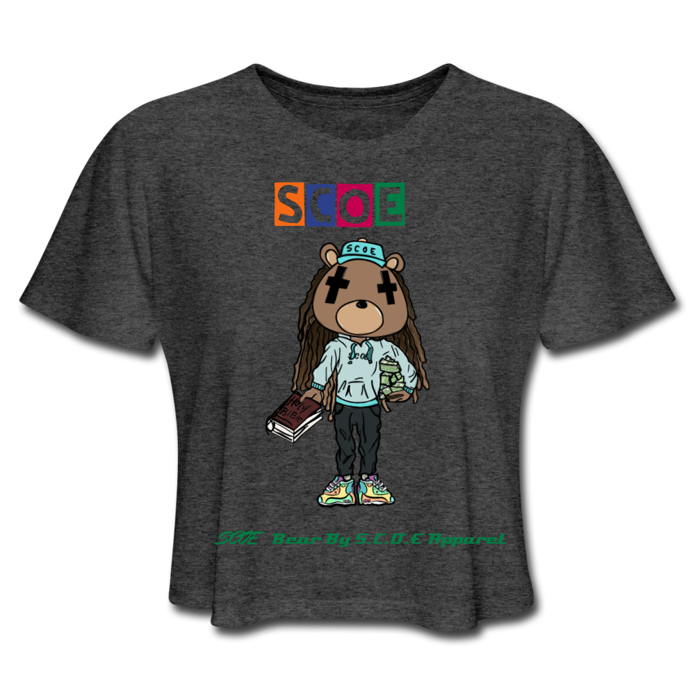 S.C.O.E Bear Crop Top - deep heather