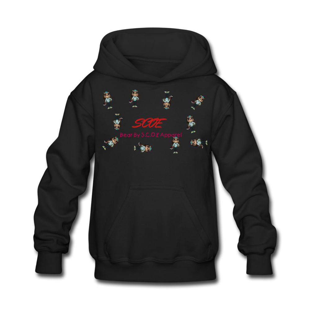 S.C.O.E Bear Kids Hoodie - black