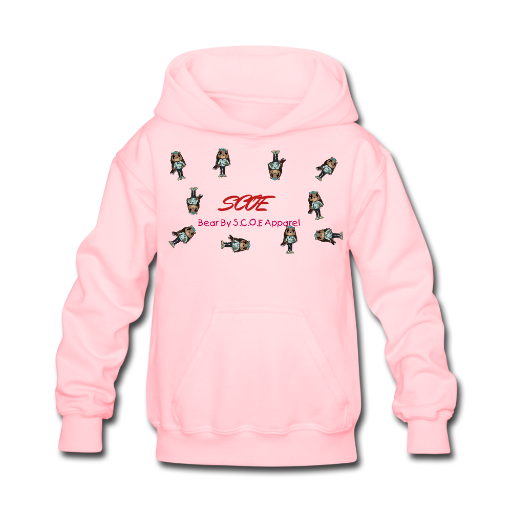 S.C.O.E Bear Kids Hoodie - pink