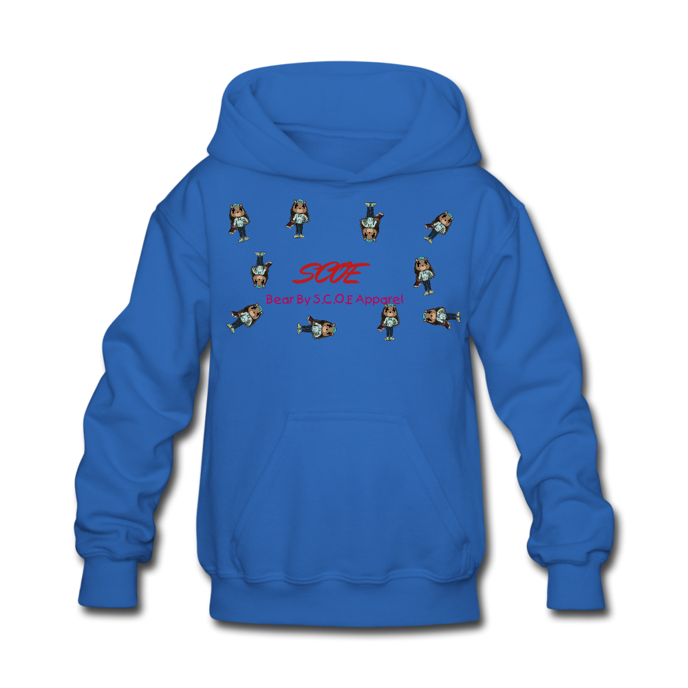 S.C.O.E Bear Kids Hoodie - royal blue