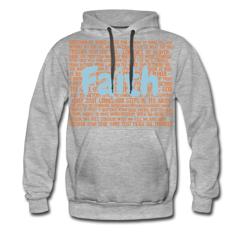 S.C.O.E Bear "Faith Is" Hoodie - heather gray