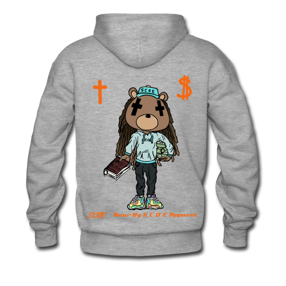 S.C.O.E Bear "Faith Is" Hoodie - heather gray
