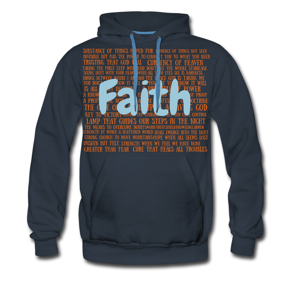S.C.O.E Bear "Faith Is" Hoodie - navy
