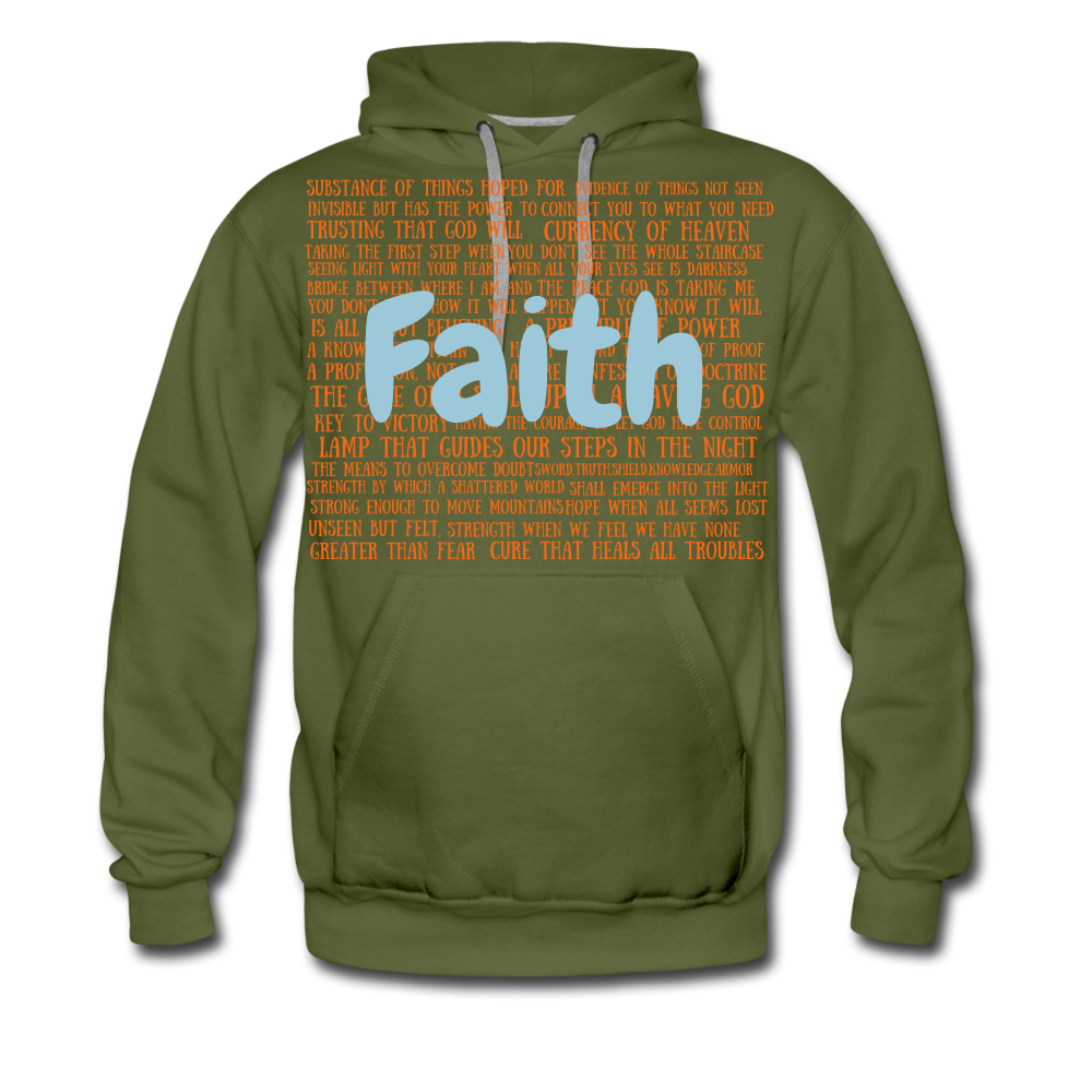 S.C.O.E Bear "Faith Is" Hoodie - olive green