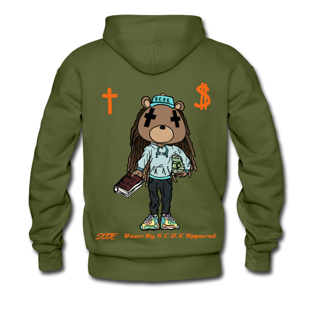 S.C.O.E Bear "Faith Is" Hoodie - olive green