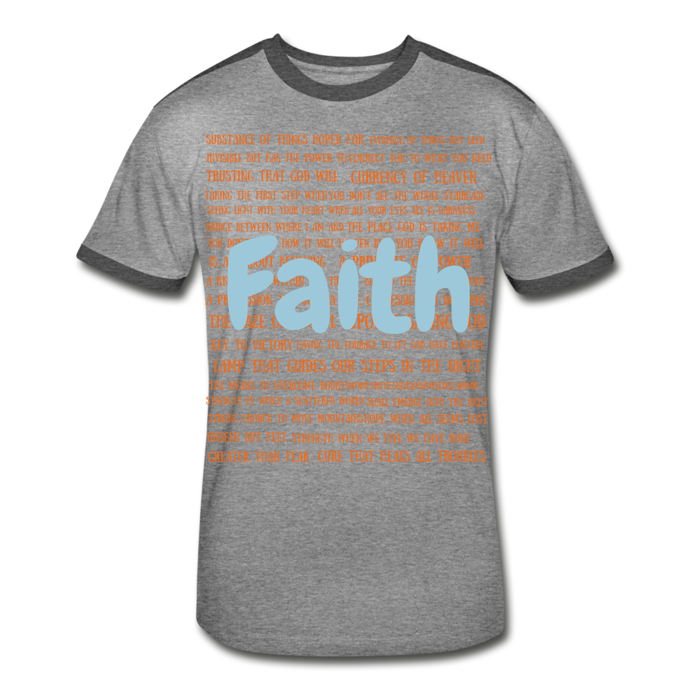 S.C.O.E Bear "Faith Is" T-Shirt - heather gray/charcoal