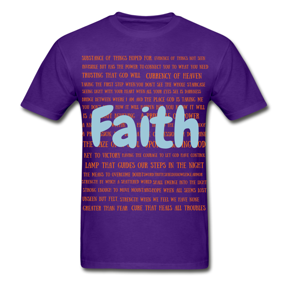 S.C.O.E Bear "Faith Is" T-Shirt - purple