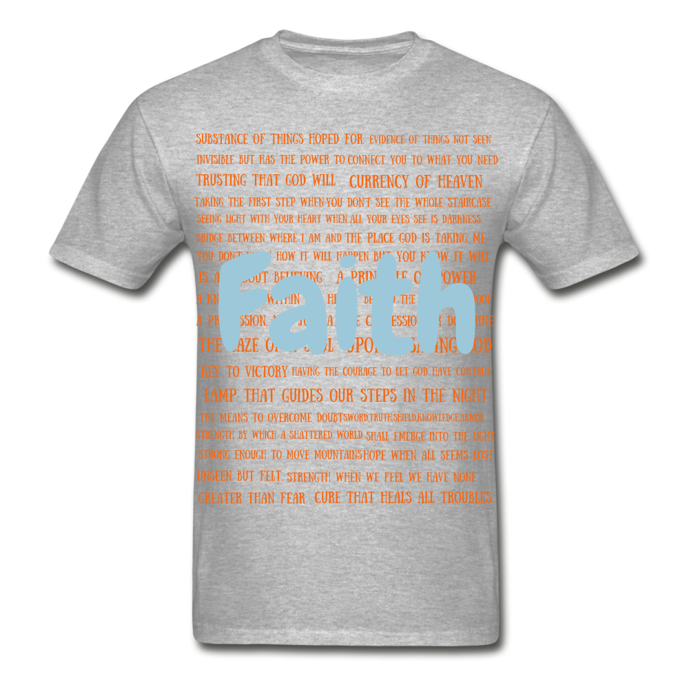 S.C.O.E Bear "Faith Is" T-Shirt - heather gray