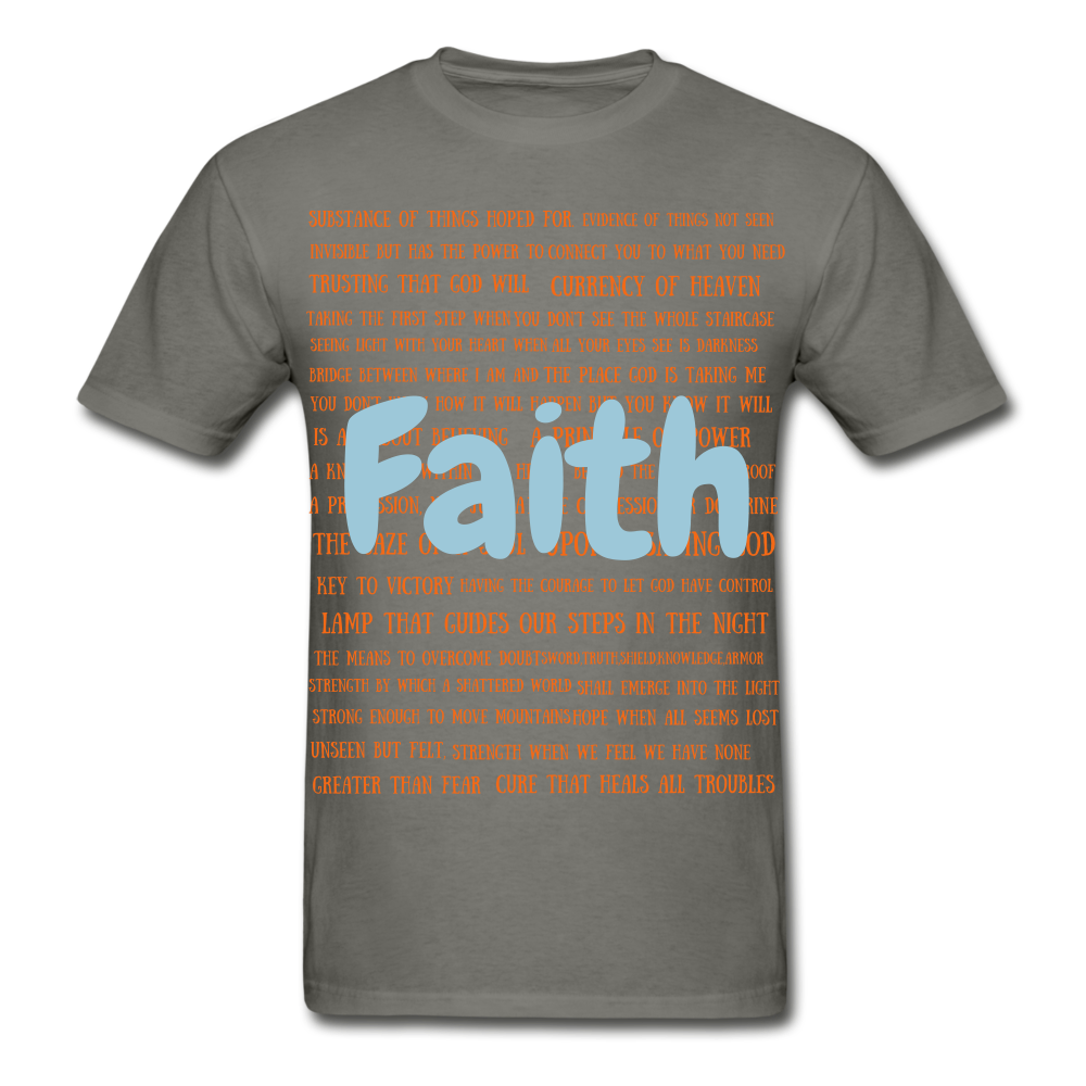 S.C.O.E Bear "Faith Is" T-Shirt - charcoal