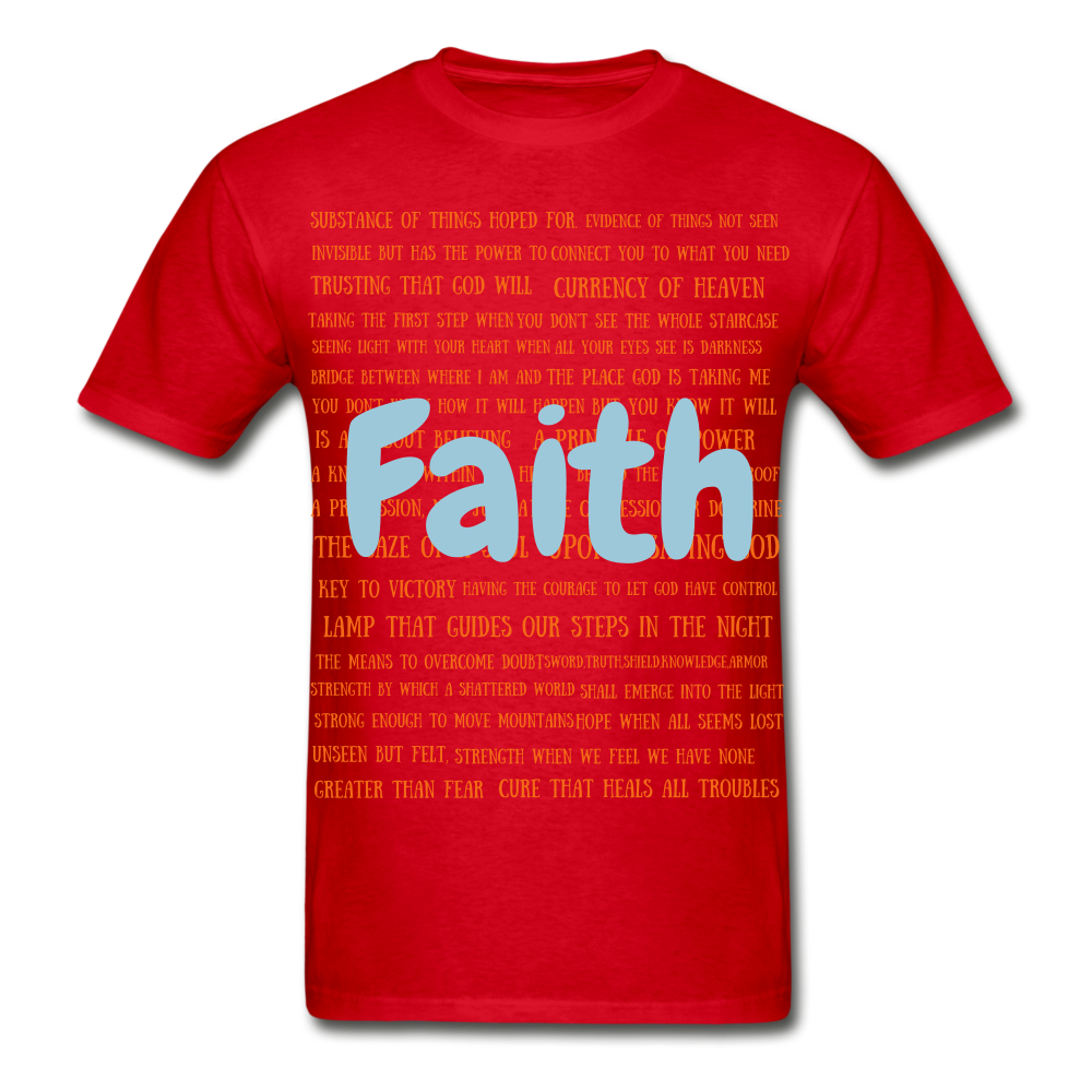 S.C.O.E Bear "Faith Is" T-Shirt - red