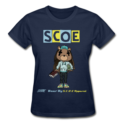 S.C.O.E Bear Ladies T-Shirt - navy