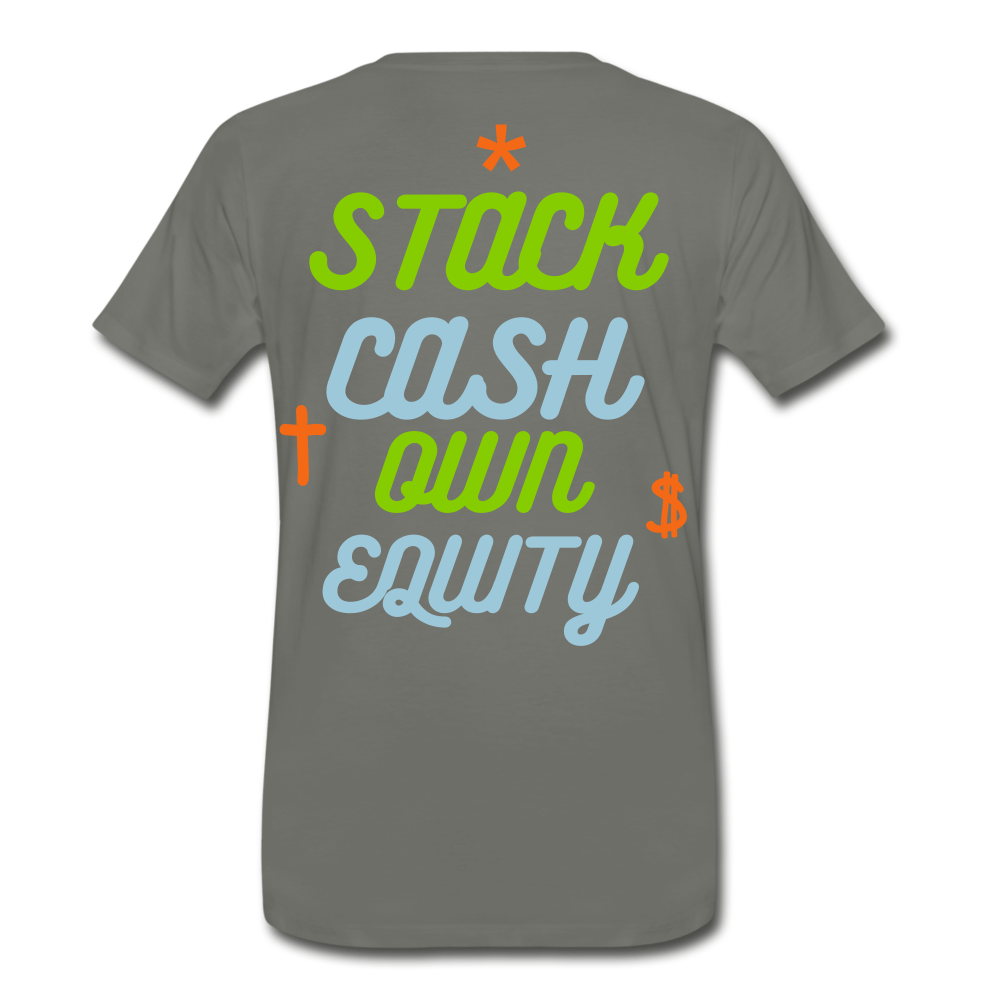 S.C.O.E Bear Financial Freedom x Spiritual Security T-Shirt - asphalt gray