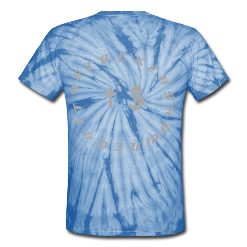 S.C.O.E Bear Tie Dye T-Shirt - spider baby blue