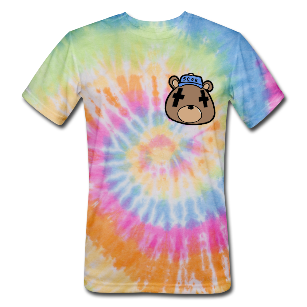 S.C.O.E Bear Tie Dye T-Shirt - rainbow