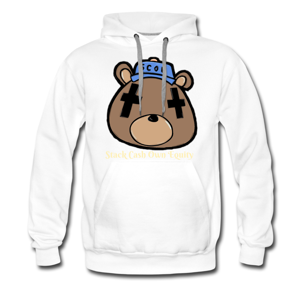 S.C.O.E Bear Premium Hoodie - white