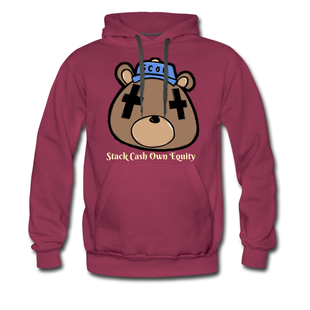 S.C.O.E Bear Premium Hoodie - burgundy
