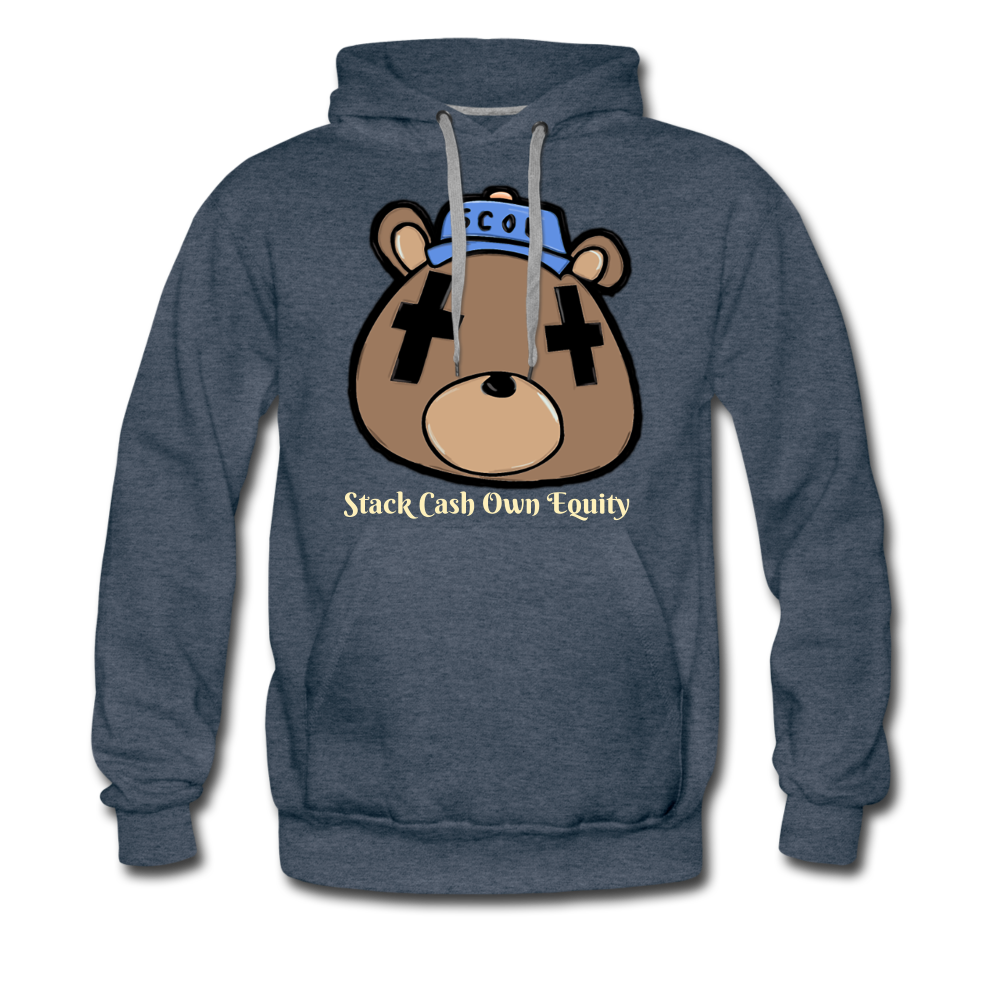 S.C.O.E Bear Premium Hoodie - heather denim
