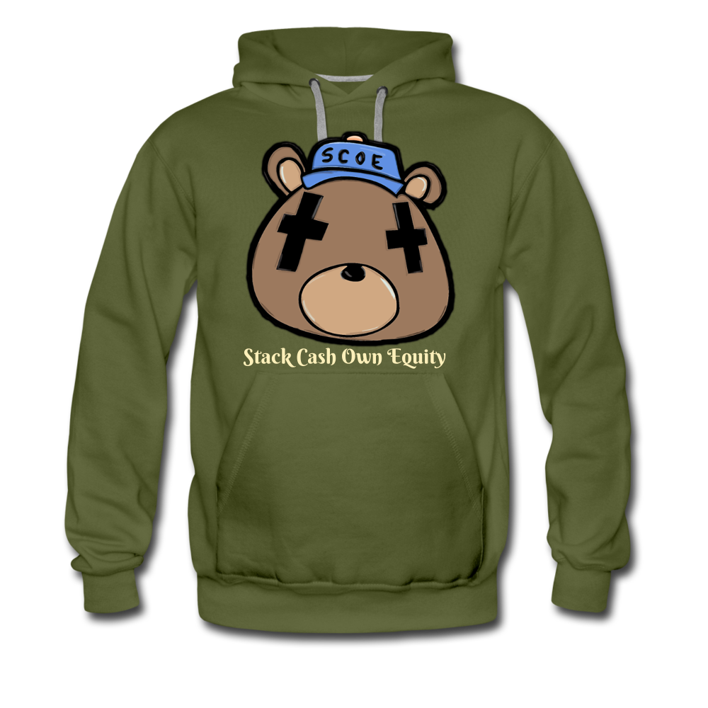 S.C.O.E Bear Premium Hoodie - olive green