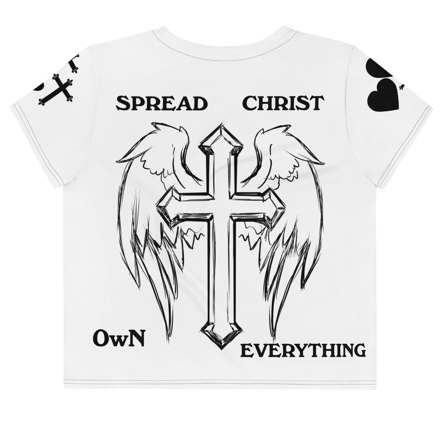 {Spread Christ Own Everything} "Monochrome" Grillz Crop Top