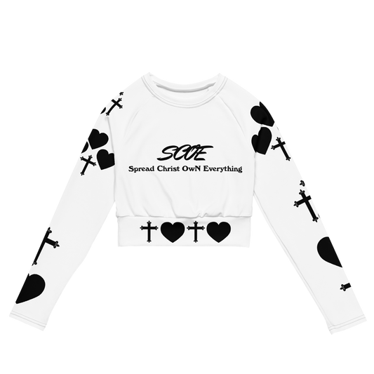{Spread Christ Own Everything} "Monochrome" Long Sleeve Crop Tee