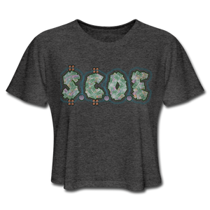 Women's Cropped T-Shirt - deep heather