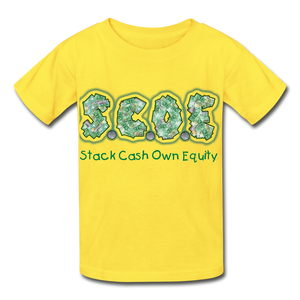 S.C.O.E Youth  T-Shirt - yellow