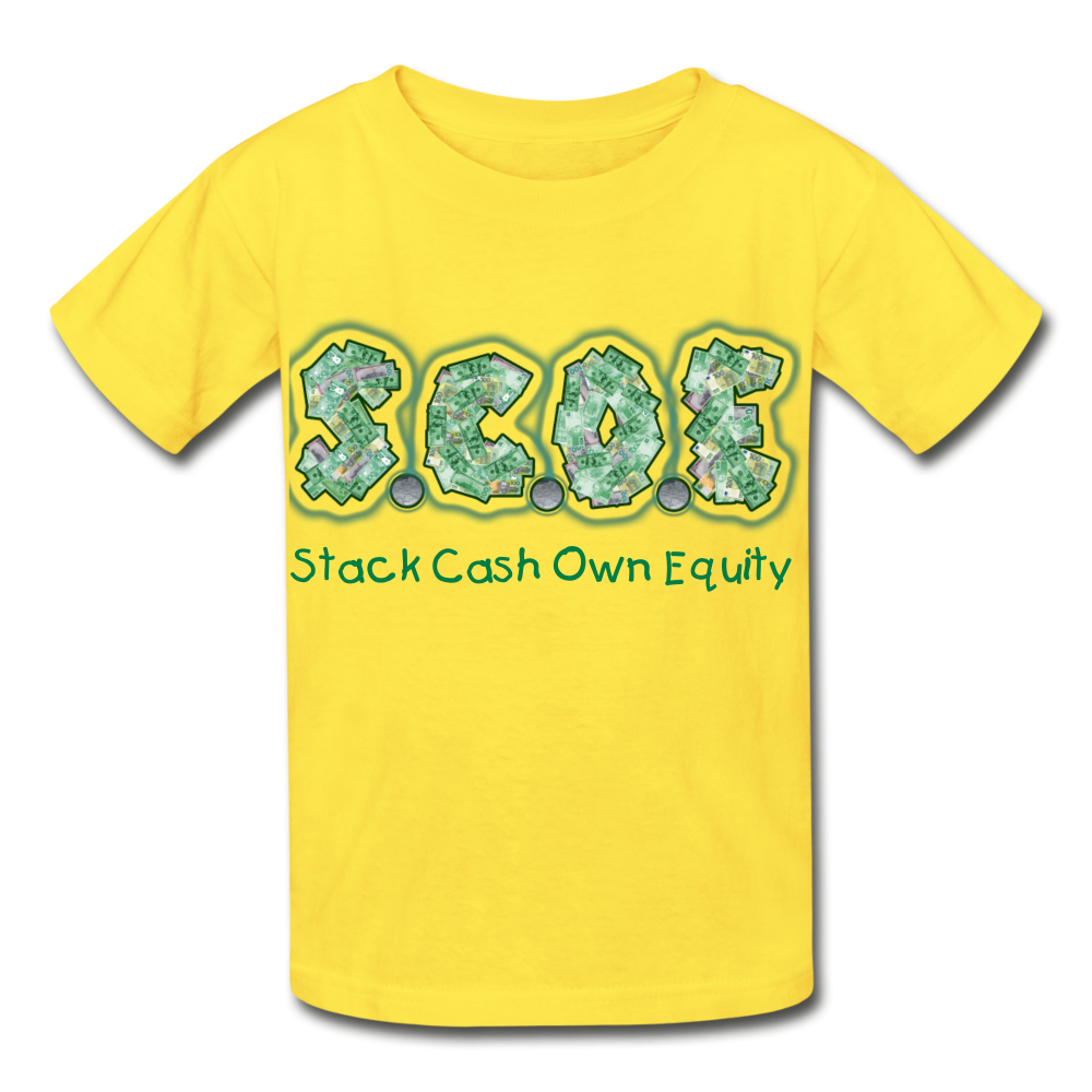 S.C.O.E Youth  T-Shirt - yellow