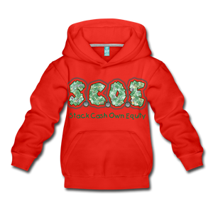 S.C.O.E Youth Premium Hoodie - red