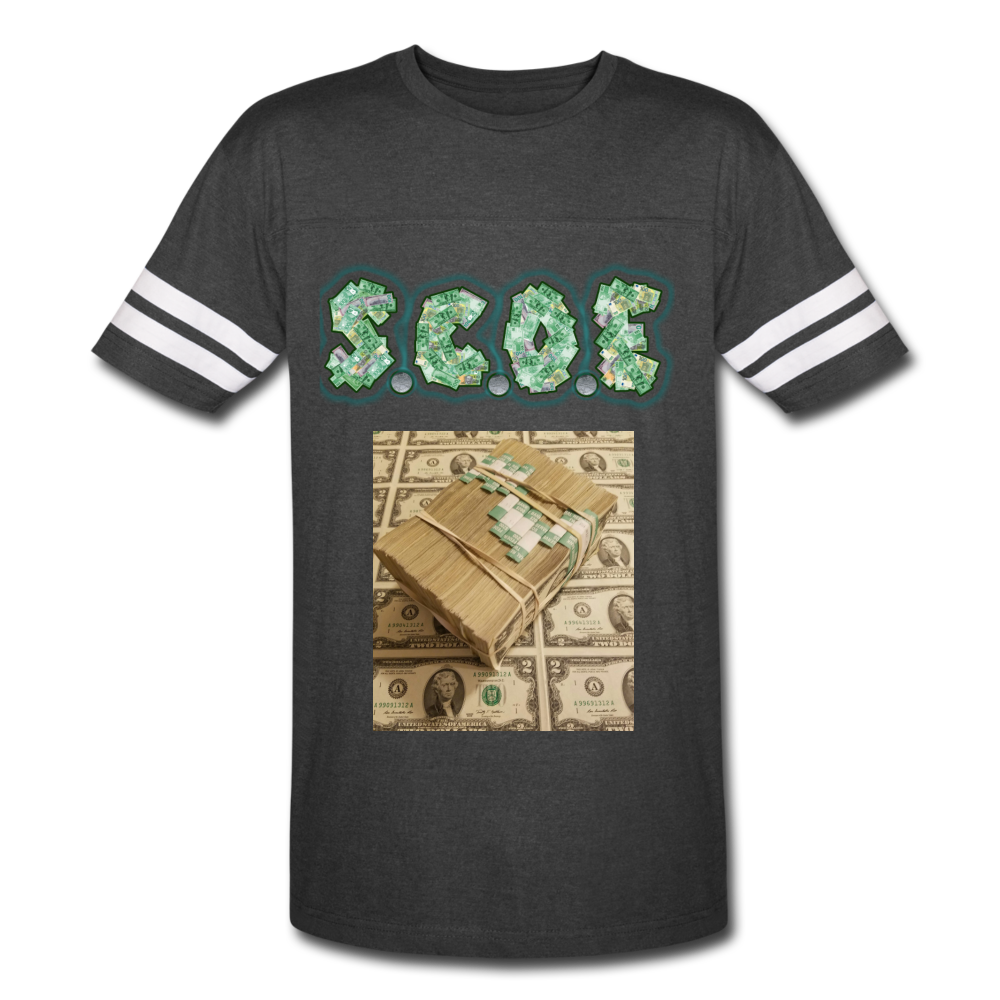 S.C.O.E $2 Bill Jersey T-Shirt - vintage smoke/white