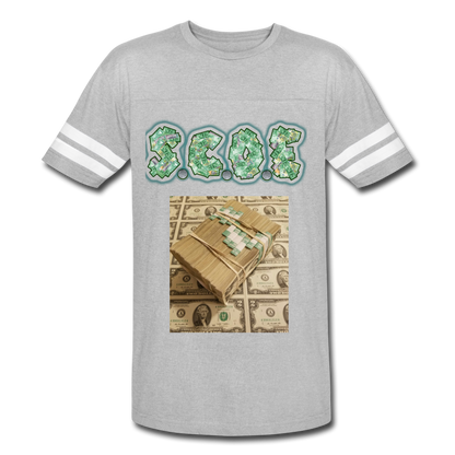 S.C.O.E $2 Bill Jersey T-Shirt - heather gray/white