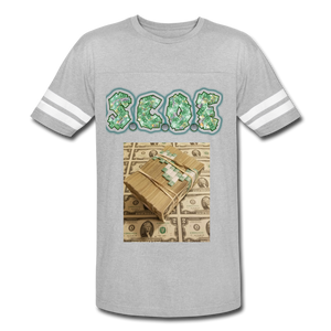 S.C.O.E $2 Bill Jersey T-Shirt - heather gray/white