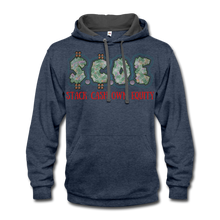 Load image into Gallery viewer, S.C.O.E &quot;Pray&quot; Hoodie - indigo heather/asphalt