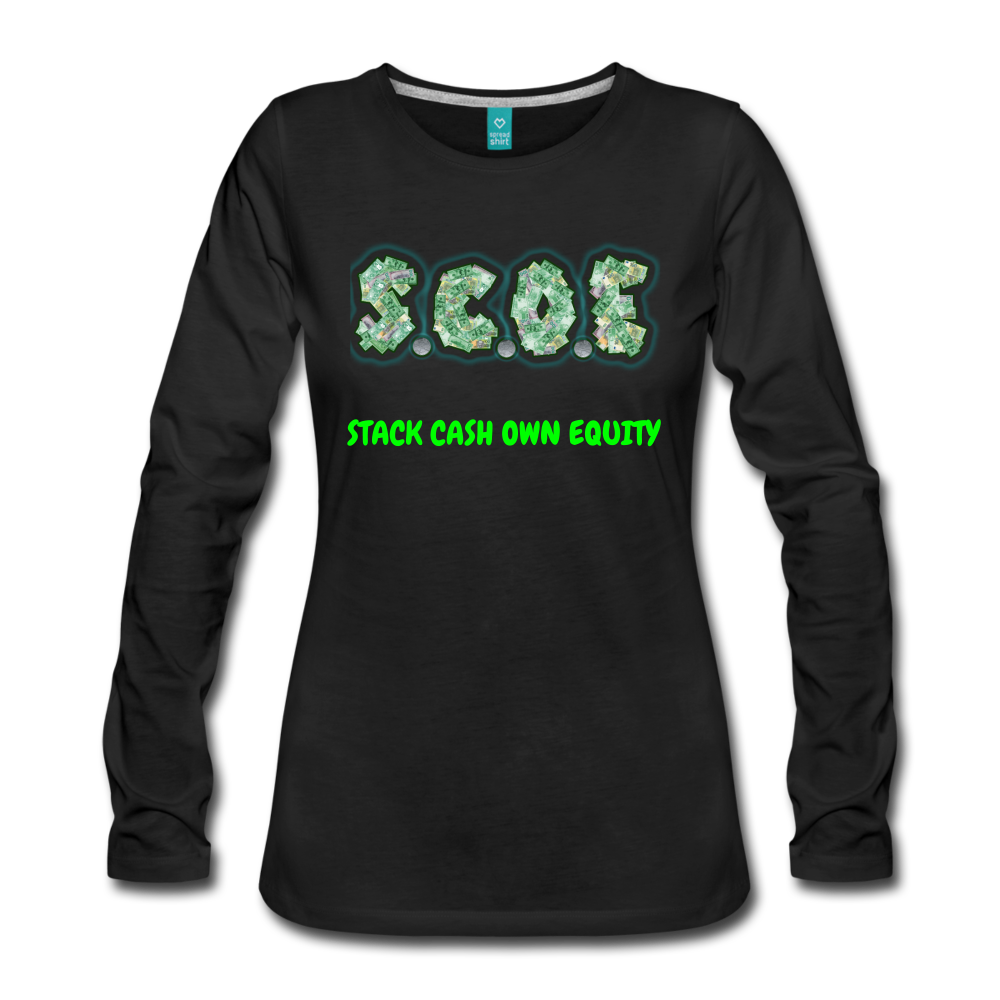 S.C.O.E Women's Premium Long Sleeve T-Shirt - black