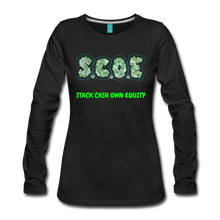 Load image into Gallery viewer, S.C.O.E Women&#39;s Premium Long Sleeve T-Shirt - black