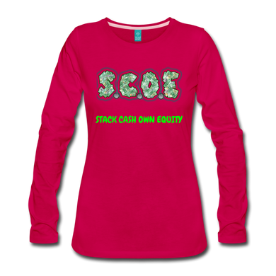 S.C.O.E Women's Premium Long Sleeve T-Shirt - dark pink
