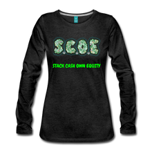Load image into Gallery viewer, S.C.O.E Women&#39;s Premium Long Sleeve T-Shirt - charcoal gray
