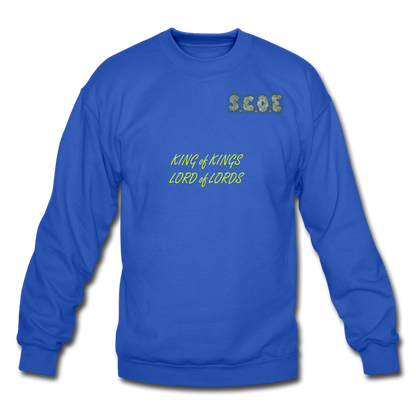 S.C.O.E King of Kings Crewneck Sweatshirt - royal blue