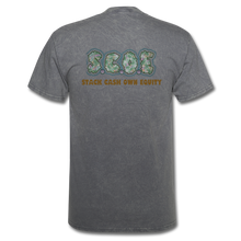 Load image into Gallery viewer, S.C.O.E Healthy Wealthy Wise Vintage T-Shirt - mineral charcoal gray