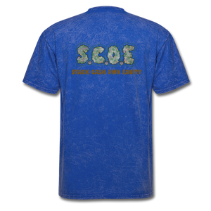 S.C.O.E Healthy Wealthy Wise Vintage T-Shirt - mineral royal
